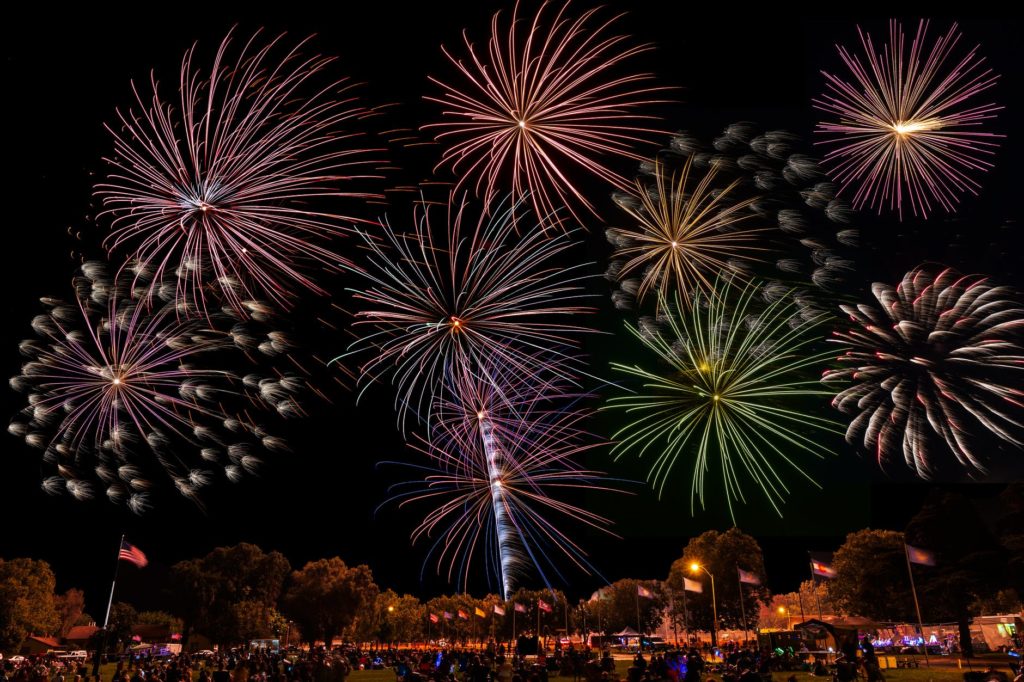 fireworks display during night time